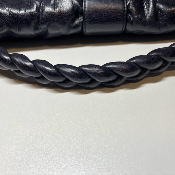 Authentic Miu Miu Navy Matelasse Leather Hobo - Picture 13 of 14